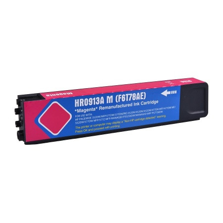HP (COMPATIBLE PREMIUM) - HP 913A Magenta Cartouche d'encre remanufacturée F6T78AE Qualité Premium